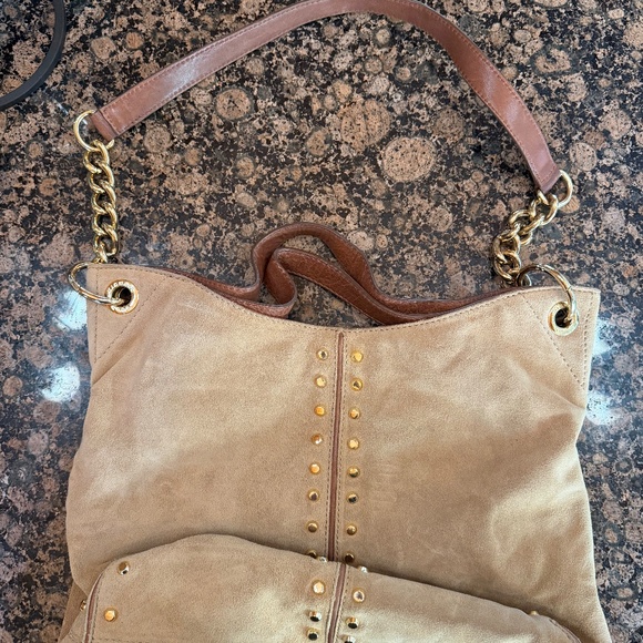 Authentic Michael Kors Handbag Suede - Picture 4 of 6